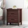 Olimont Contemporary 2 Drawer Nightstand Walnut - Christopher Knight Home