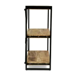 Brinkley Modern Industrial Handcrafted 3 Shelf Mango Wood Shelving Unit Natural/Black - Christopher Knight Home -Home Furn Store GUEST 0297a242 f957 4f58 b796 c6144c7240f4