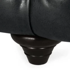 Sagewood Contemporary Faux Leather Tufted 3 Seater Sofa Midnight Black/Dark Brown - Christopher Knight Home -Home Furn Store GUEST 03054bd5 5189 4a46 8c76 66976bb874a4