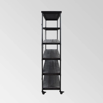 68" Farrells Industrial 5 Shelf Bookcase Gray - Christopher Knight Home 68" Farrells Industrial 5 Shelf Bookcase Gray - Christopher Knight Home -Home Furn Store GUEST 04886bb7 2ac9 4dde 8db2 010c095a2890