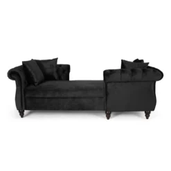 Houck Modern Glam Tufted Velvet Tete-A-Tete Chaise Lounge With Accent Pillows - Christopher Knight Home 6 Houck Modern Glam Tufted Velvet Tete-A-Tete Chaise Lounge With Accent Pillows - Christopher Knight Home -Home Furn Store GUEST 04b38fbf 9186 4ac8 b092 85c93d5fdbd5
