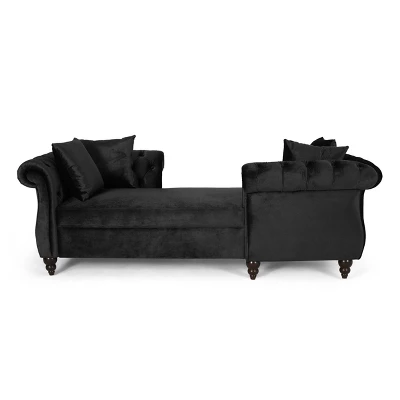 Houck Modern Glam Tufted Velvet Tete-A-Tete Chaise Lounge with Accent Pillows - Christopher Knight Home Houck Modern Glam Tufted Velvet Tete-A-Tete Chaise Lounge With Accent Pillows - Christopher Knight Home -Home Furn Store GUEST 04b38fbf 9186 4ac8 b092 85c93d5fdbd5