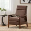Fernhill Mid Century Modern Faux Leather Upholstered Pushback Recliner Dark Brown/Dark Espresso - Christopher Knight Home -Home Furn Store GUEST 054e26a1 6dde 4687 82e7 3ae0641fd8fb