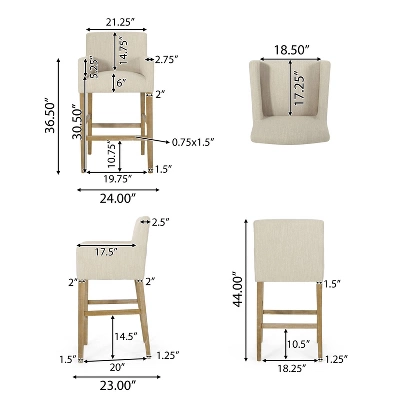 Set of 2 30.5" Armga Contemporary Fabric Upholstered Wood Counter Height Barstools - Christopher Knight Home Set Of 2 30.5" Armga Contemporary Fabric Upholstered Wood Counter Height Barstools - Christopher Knight Home -Home Furn Store GUEST 063caac2 dc92 4cdb a595 bca6beed1c6a