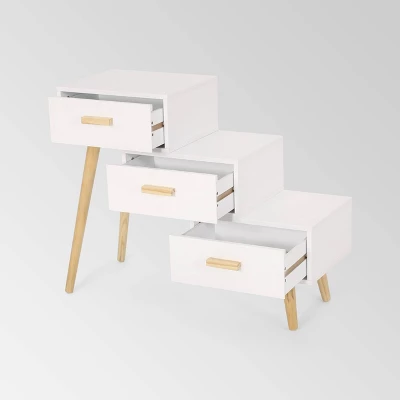 Payson Mid-Century Modern 3 Drawer Tiered Cabinet Matte White - Christopher Knight Home Payson Mid-Century Modern 3 Drawer Tiered Cabinet Matte White - Christopher Knight Home -Home Furn Store GUEST 06ac4820 611d 4783 ae99 c8f6f6c165df