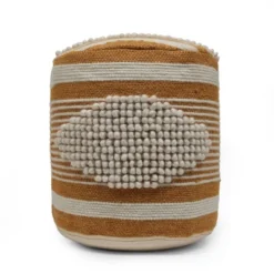 Lucknow Boho Handcrafted Fabric Cylinder Pouf - Christopher Knight Home -Home Furn Store GUEST 06bedd24 8a34 435d 8f7e b3010f3eae4b