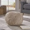 Anouk Knitted Cotton Pouf - Christopher Knight Home -Home Furn Store GUEST 06e237e3 0d48 488d 8aa8 45e0abc0f8b7
