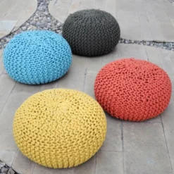 Moro Handcrafted Modern Cotton Pouf - Christopher Knight Home -Home Furn Store GUEST 076922d1 fdfc 45b8 b9f3 4869f14c956e