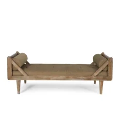 Zentner Rustic Tufted Double End Chaise Lounge With Bolster Pillows - Christopher Knight Home -Home Furn Store GUEST 081e8235 a259 4ce5 8b45 fc70de050a0e