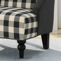 Toddman High-Back Club Chair Checkerboard Black/Dark Charcoal - Christopher Knight Home 4 Toddman High-Back Club Chair Checkerboard Black/Dark Charcoal - Christopher Knight Home -Home Furn Store GUEST 08e8123b a7b7 4e78 936f 22a081277d06