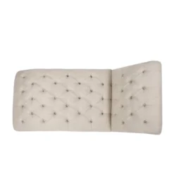 Varnell Contemporary Fabric Button Tufted Chaise Lounge Beige/Dark Brown - Christopher Knight Home 5 Varnell Contemporary Fabric Button Tufted Chaise Lounge Beige/Dark Brown - Christopher Knight Home -Home Furn Store GUEST 0b7ec1ee f2bb 44fa 9a49 ab5c9eaa0468