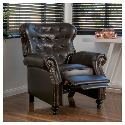 Walder Bonded Leather Press-Back Recliner Club Chair Brown - Christopher Knight Home Walder Bonded Leather Press-Back Recliner Club Chair Brown - Christopher Knight Home -Home Furn Store GUEST 0ba9bcd7 e12f 4533 9f0b a567f55a5dbe