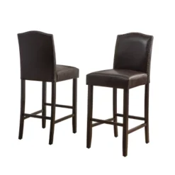 Set Of 2 Darren Contemporary Upholstered Barstools With Nailhead Trim - Christopher Knight Home -Home Furn Store GUEST 0e9d4672 6d82 4e51 a46d 2dc1f3f84398