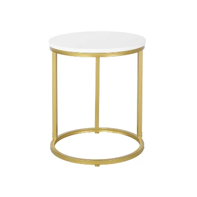 Ingersol Modern Glam C Shaped End Table White/Gold - Christopher Knight Home Ingersol Modern Glam C Shaped End Table White/Gold - Christopher Knight Home -Home Furn Store GUEST 0f322db1 738e 42b9 b25b 90989971f170