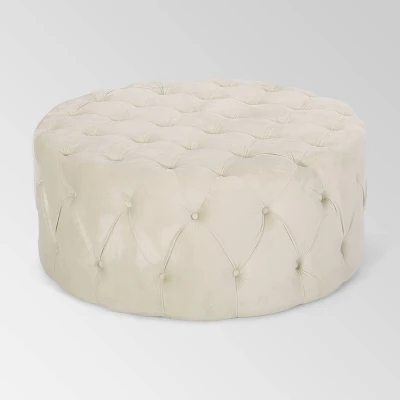 Orla Modern Glam Round Ottoman - Christopher Knight Home Orla Modern Glam Round Ottoman - Christopher Knight Home -Home Furn Store GUEST 0f9dd358 63e3 4073 ba6d 9726005e749a