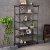 68" Farrells Industrial 5 Shelf Bookcase Gray - Christopher Knight Home 2 68" Farrells Industrial 5 Shelf Bookcase Gray - Christopher Knight Home -Home Furn Store GUEST 10793bb1 6196 4ea4 aa2e 174fe5edf7ed
