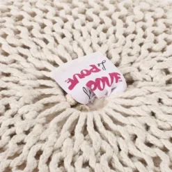 Barwick Modern Knitted Round Pouf Ivory - Christopher Knight Home -Home Furn Store GUEST 1125e82d 7610 4a55 9901 7f5094d02340