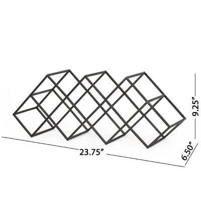 Mcclellan Modern Industrial 7 Bottle Tabletop Wine Rack Black - Christopher Knight Home Mcclellan Modern Industrial 7 Bottle Tabletop Wine Rack Black - Christopher Knight Home -Home Furn Store GUEST 114a9b17 34e7 43b0 bcd5 1b390b898e73