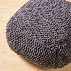 Hollis Knitted Cotton Square Pouf - Christopher Knight Home -Home Furn Store GUEST 12144c99 0f13 4370 9f35 127fe35c0379
