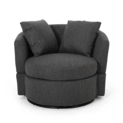 Smyrna Contemporary Upholstered Swivel Club Chair - Christopher Knight Home -Home Furn Store GUEST 13986a27 8f7e 4027 a7f7 796a888e7d1f