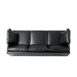 Brockbank Modern Faux Leather 3 Seater Sofa With Pillows - Christopher Knight Home -Home Furn Store GUEST 13fde261 0ec0 4505 ba2c f8586db1d797