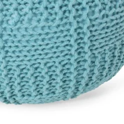 Hortense Modern Knitted Cotton Round Pouf - Christopher Knight Home -Home Furn Store GUEST 15915b87 8bb3 463f 9424 5f99da0813b7
