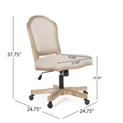Scilley French Country Upholstered Swivel Office Chair - Christopher Knight Home -Home Furn Store GUEST 161d10ae f7a3 4b75 9747 01d22a75f85a