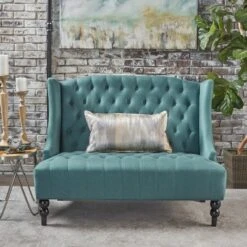 Leora Winged Loveseat - Christopher Knight Home