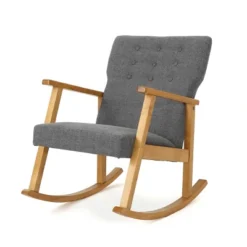 Harvey Mid-Century Modern Fabric Rocking Chair - Christopher Knight Home -Home Furn Store GUEST 18bce363 869c 4dd6 bf45 7ef8548f171a