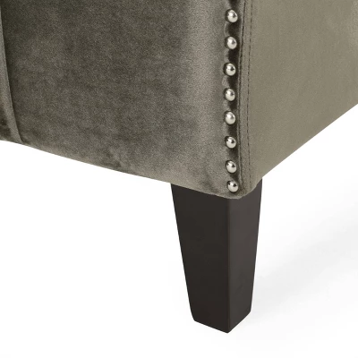 Weymouth Contemporary Channel Stitch Velvet Settee Gray - Christopher Knight Home Weymouth Contemporary Channel Stitch Velvet Settee Gray - Christopher Knight Home -Home Furn Store GUEST 18ec1689 58ca 43ca 9df3 7aba16c488c6