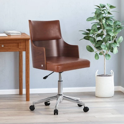Rhine Mid-Century Modern Upholstered Swivel Office Chair - Christopher Knight Home Rhine Mid-Century Modern Upholstered Swivel Office Chair - Christopher Knight Home -Home Furn Store GUEST 1b991df4 2c9b 4864 8e5b 7d57d1c4803c
