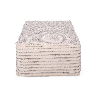 Gaddie Boho Rectangular Bean Bag Ottoman White/Gray/Black - Christopher Knight Home Gaddie Boho Rectangular Bean Bag Ottoman White/Gray/Black - Christopher Knight Home -Home Furn Store GUEST 1ba4e575 2f17 4ed4 b0a8 b1d14b1f1abe