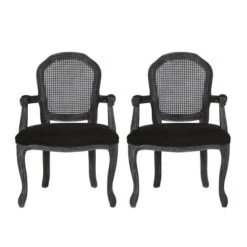 2pk Mina French Country Wood And Cane Upholstered Dining Chairs - Christopher Knight Home 13 2pk Mina French Country Wood And Cane Upholstered Dining Chairs - Christopher Knight Home -Home Furn Store GUEST 1c078ae2 4265 47df a154 65e78665cc91
