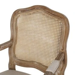 Set Of 2 Andrea French Country Wood And Cane Upholstered Dining Armchairs - Christopher Knight Home -Home Furn Store GUEST 1cdd068d 0632 4253 8687 ee8f06032159