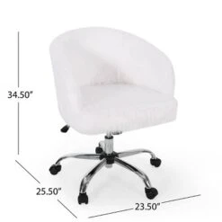 Syosset Modern Glam Swivel Office Chair White/Silver - Christopher Knight Home 10 Syosset Modern Glam Swivel Office Chair White/Silver - Christopher Knight Home -Home Furn Store GUEST 1cf47943 d760 42a0 abc0 21d05776f5ca