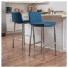 Set Of 2 30" Vasos Fabric Barstool Steel/Blue - Christopher Knight Home -Home Furn Store GUEST 1dab9ca5 df26 42d5 b07b 96bac7c751b5