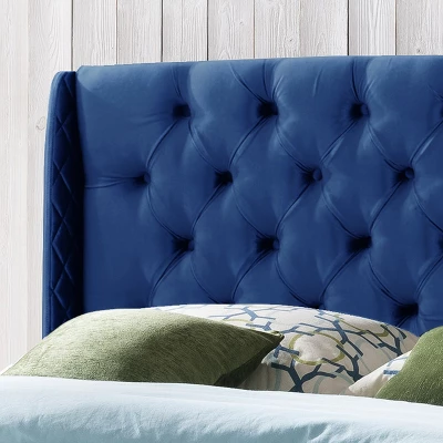 Queen/Full Lidia Wingback New Velvet Tufted Headboard Navy - Christopher Knight Home Queen/Full Lidia Wingback New Velvet Tufted Headboard Navy - Christopher Knight Home -Home Furn Store GUEST 1db8a820 0b0d 4404 9ae1 4bfd5c658c37