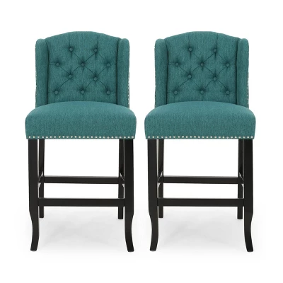 Set of 2 Foxcroft Wingback Counter Height Barstools - Christopher Knight Home Set Of 2 Foxcroft Wingback Counter Height Barstools - Christopher Knight Home -Home Furn Store GUEST 1ed647e5 3d06 4948 9c6e d5e45902821f