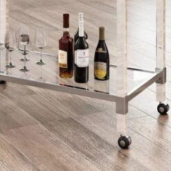 Mirren Modern Glass Bar Trolley Clear - Christopher Knight Home -Home Furn Store GUEST 1f1fddf4 d2d0 4bc9 bab8 ec53035a02c2