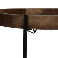 Tift Handcrafted Modern Industrial Mango Wood Folding Tray Top Side Table Natural/Black - Christopher Knight Home -Home Furn Store GUEST 1fe806d5 5648 451e a602 06fd8997dfee