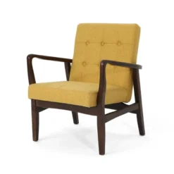 Marcola Mid Century Modern Upholstered Wood Framed Club Chair - Christopher Knight Home -Home Furn Store GUEST 20516602 245b 46be 84ff c0f86cd2ebcd