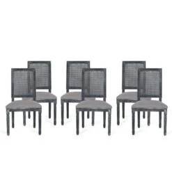 Set Of 6 Regina French Country Wood And Cane Upholstered Dining Chairs - Christopher Knight Home 14 Set Of 6 Regina French Country Wood And Cane Upholstered Dining Chairs - Christopher Knight Home -Home Furn Store GUEST 23ff173b f4f4 46c3 95aa 992f09598fb4