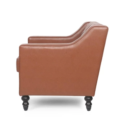 Furman Contemporary Tufted Club Chair Cognac - Christopher Knight Home Furman Contemporary Tufted Club Chair Cognac - Christopher Knight Home -Home Furn Store GUEST 24214664 05c3 45a3 bfbe 61a48fa699af