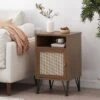 Pilster Contemporary End Table With Storage Walnut/Natural/Black - Christopher Knight Home -Home Furn Store GUEST 2502f57b 257f 45a9 91c2 fd826f85e0e4