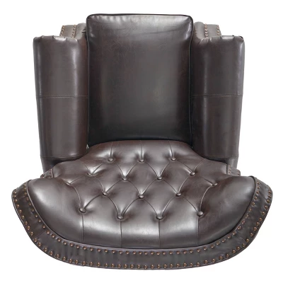 Walder Bonded Leather Press-Back Recliner Club Chair Brown - Christopher Knight Home Walder Bonded Leather Press-Back Recliner Club Chair Brown - Christopher Knight Home -Home Furn Store GUEST 2618e01b 125c 449a 969c 9fe0fba27ab5