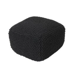 Hollis Knitted Cotton Square Pouf - Christopher Knight Home -Home Furn Store GUEST 271e3a25 76a5 4911 bf4e 55d3af88ccfa