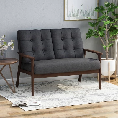 Duluth Mid Century Tufted Loveseat Black - Christopher Knight Home Duluth Mid Century Tufted Loveseat Black - Christopher Knight Home -Home Furn Store GUEST 27dfb38a 3611 4f5b b11f 36b1c84b7459