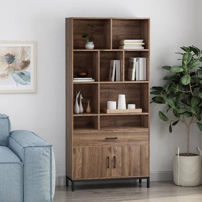 67.25" Gallatin Contemporary Cube Unit Bookcase Walnut - Christopher Knight Home 67.25" Gallatin Contemporary Cube Unit Bookcase Walnut - Christopher Knight Home -Home Furn Store GUEST 2a70c846 f06e 4939 9b3f b6db35313ebe