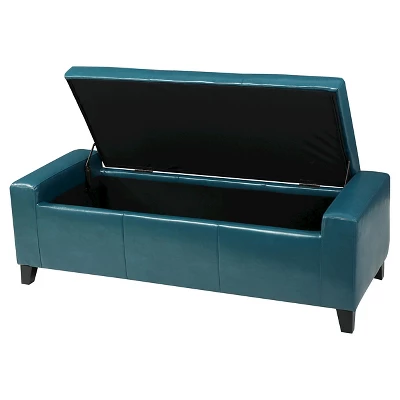 Guernsey Faux Leather Storage Ottoman Bench Teal - Christopher Knight Home Guernsey Faux Leather Storage Ottoman Bench Teal - Christopher Knight Home -Home Furn Store GUEST 2af08620 5063 4d86 be48 20221b7a5d7c