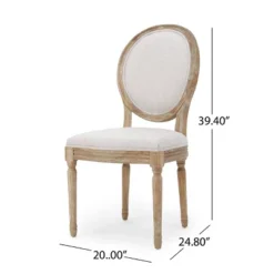 Set Of 4 Phinnaeus French Country Fabric Dining Chairs Beige/Natural - Christopher Knight Home -Home Furn Store GUEST 2be7154d e774 498b addb 3a541cef00d1